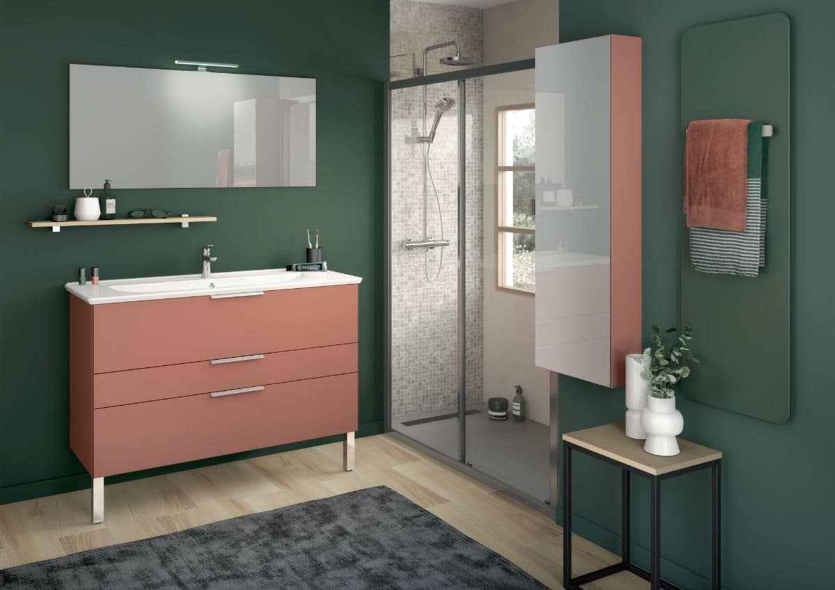 couleur salle de bain tendance 2022 terracotta