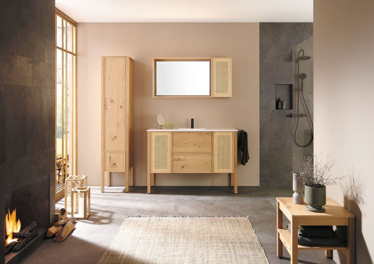 salle de bain tendance 2022 cannage