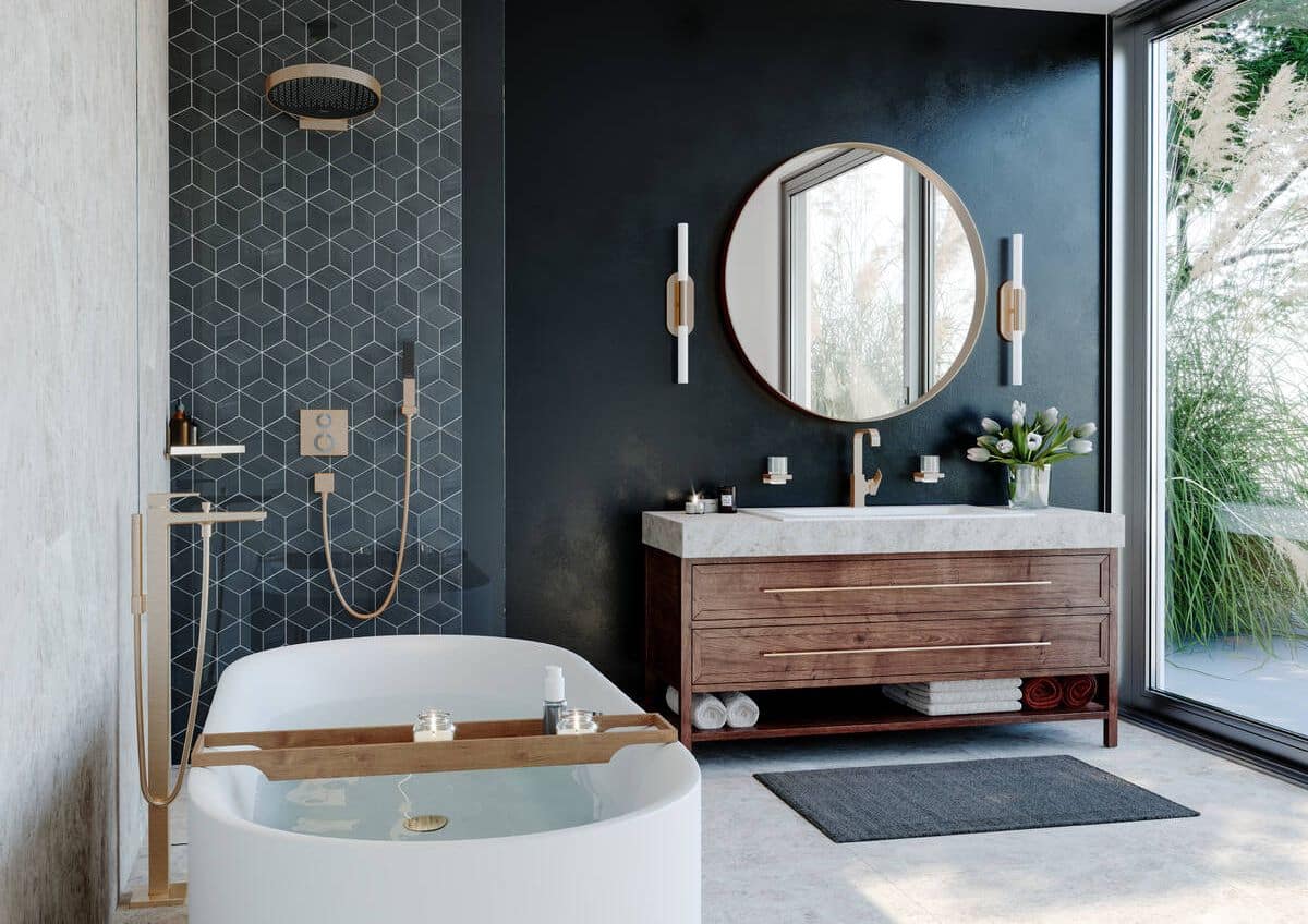 salle-de-bain-noire-douche-et-baignoire